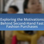 Exploring the Motivations Behind Second-Hand Fast Fashion Purchases