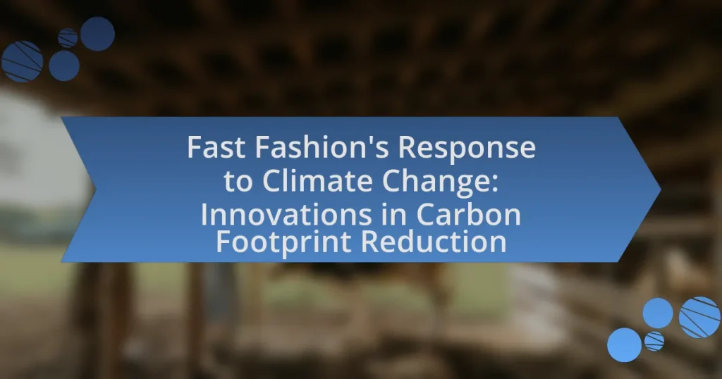 Fast Fashion’s Response to Climate Change: Innovations in Carbon Footprint Reduction