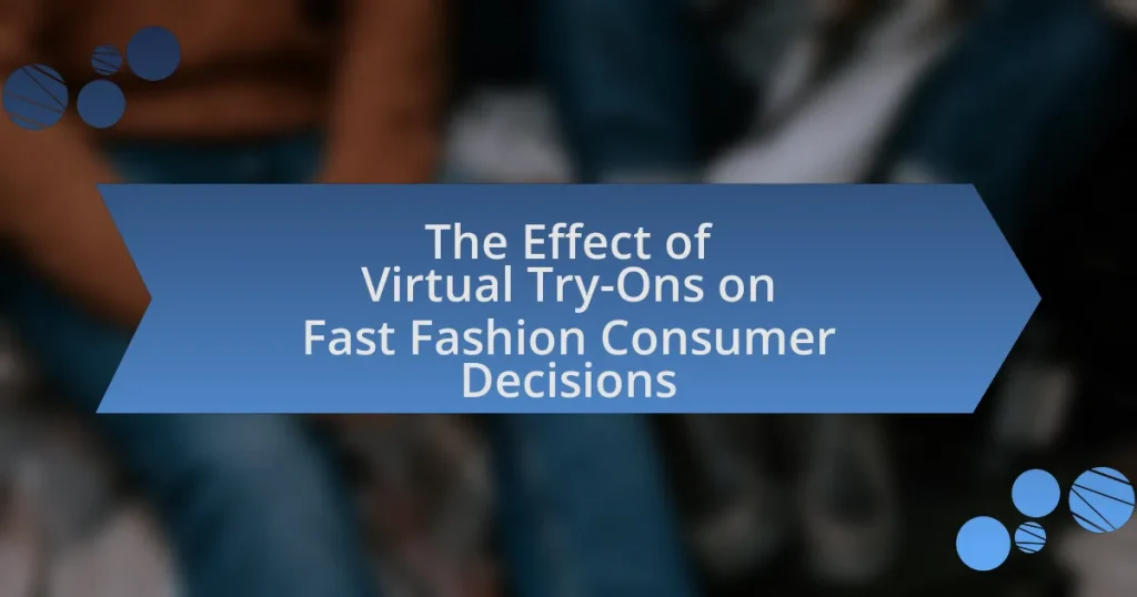 The Effect of Virtual Try-Ons on Fast Fashion Consumer Decisions
