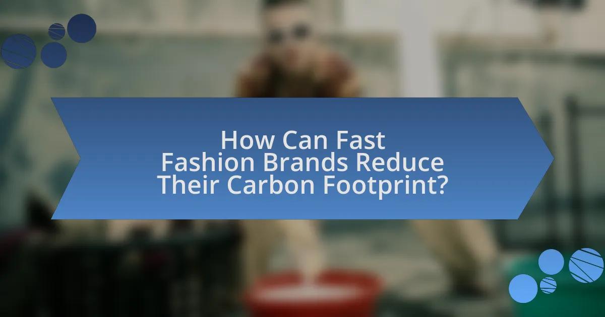 How Can Fast Fashion Brands Reduce Their Carbon Footprint?