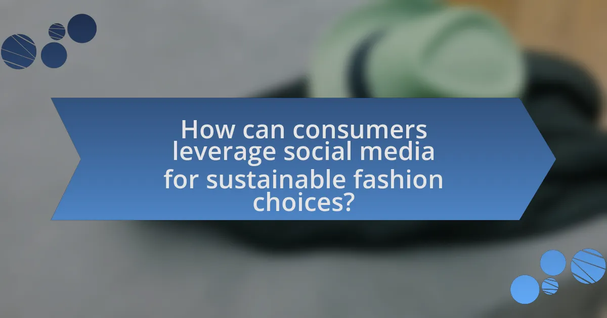 How can consumers leverage social media for sustainable fashion choices?