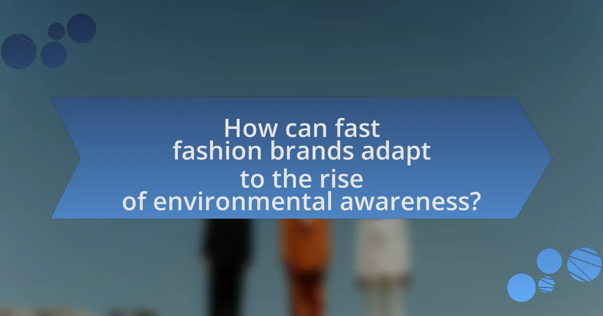 How can fast fashion brands adapt to the rise of environmental awareness?