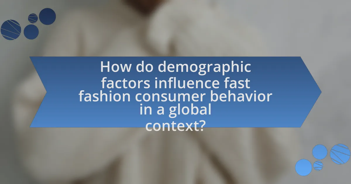 How do demographic factors influence fast fashion consumer behavior in a global context?