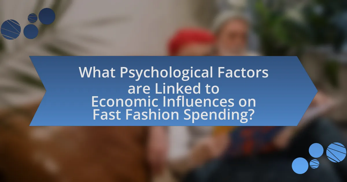 What Psychological Factors are Linked to Economic Influences on Fast Fashion Spending?
