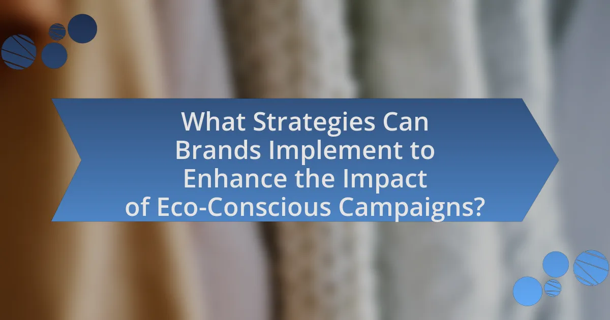 What Strategies Can Brands Implement to Enhance the Impact of Eco-Conscious Campaigns?