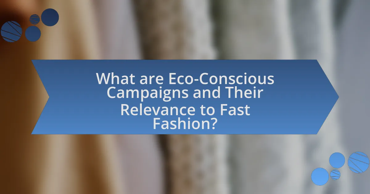 What are Eco-Conscious Campaigns and Their Relevance to Fast Fashion?