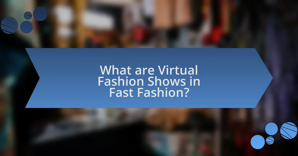 What are Virtual Fashion Shows in Fast Fashion?