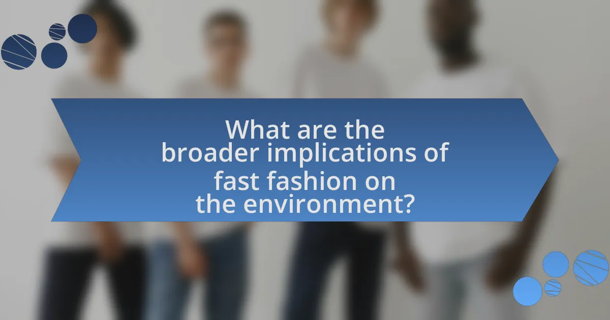 What are the broader implications of fast fashion on the environment?