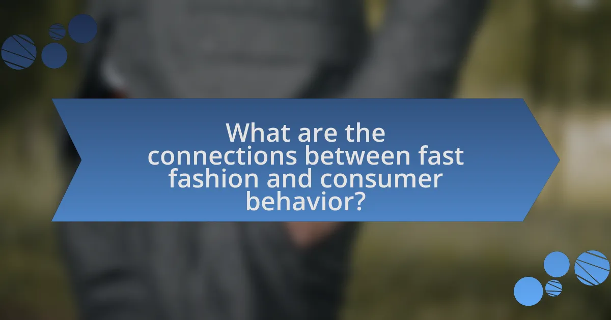 What are the connections between fast fashion and consumer behavior?