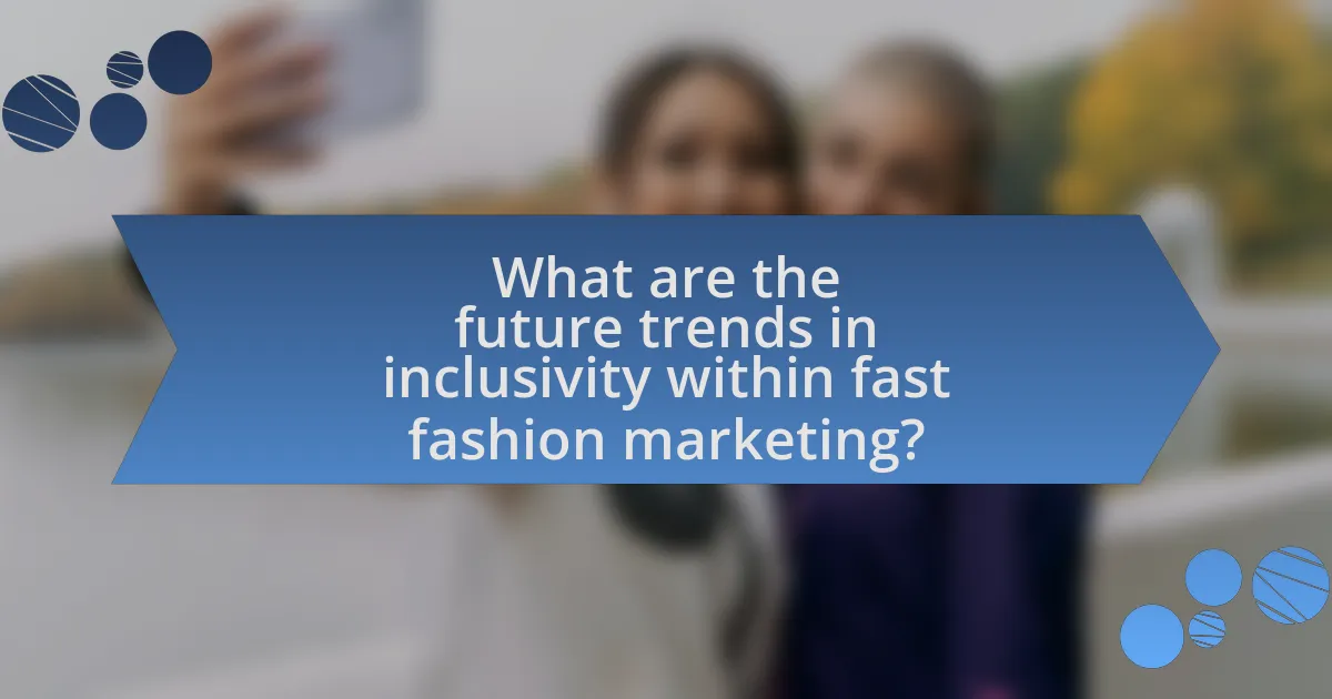 What are the future trends in inclusivity within fast fashion marketing?