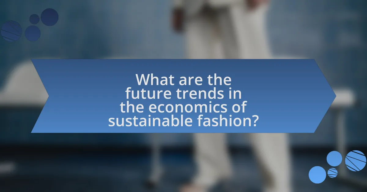 What are the future trends in the economics of sustainable fashion?