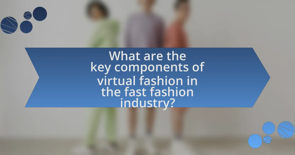 What are the key components of virtual fashion in the fast fashion industry?