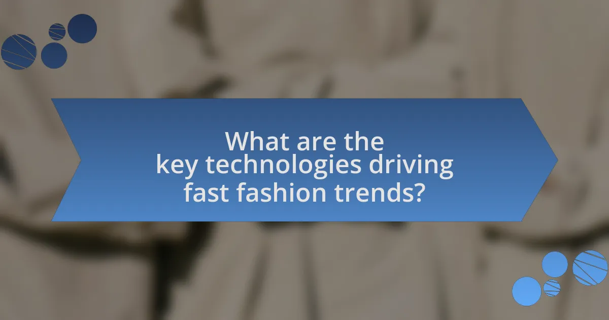 What are the key technologies driving fast fashion trends?