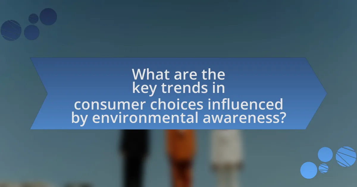 What are the key trends in consumer choices influenced by environmental awareness?