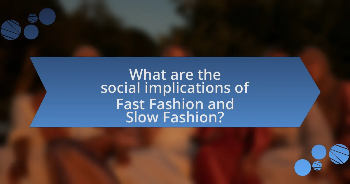 What are the social implications of Fast Fashion and Slow Fashion?