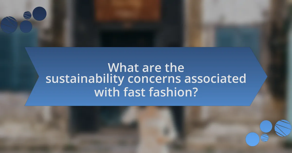 What are the sustainability concerns associated with fast fashion?