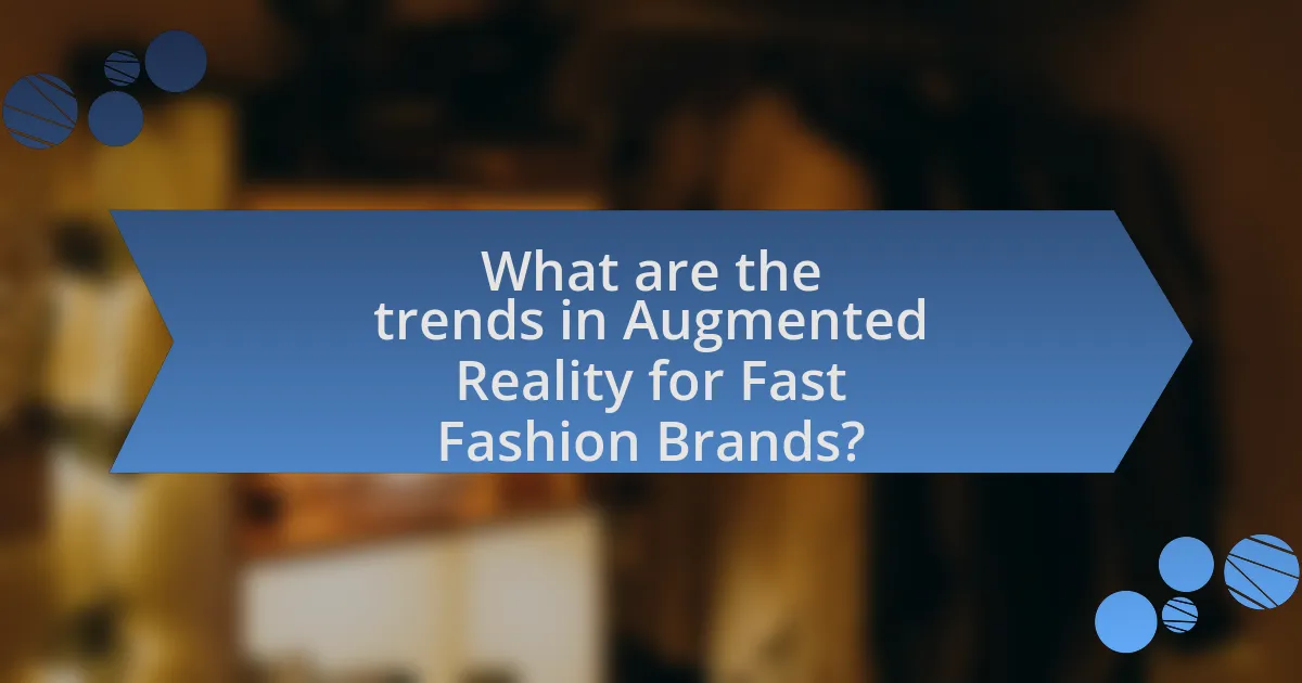 What are the trends in Augmented Reality for Fast Fashion Brands?