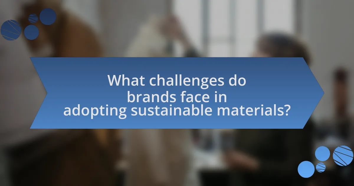What challenges do brands face in adopting sustainable materials?