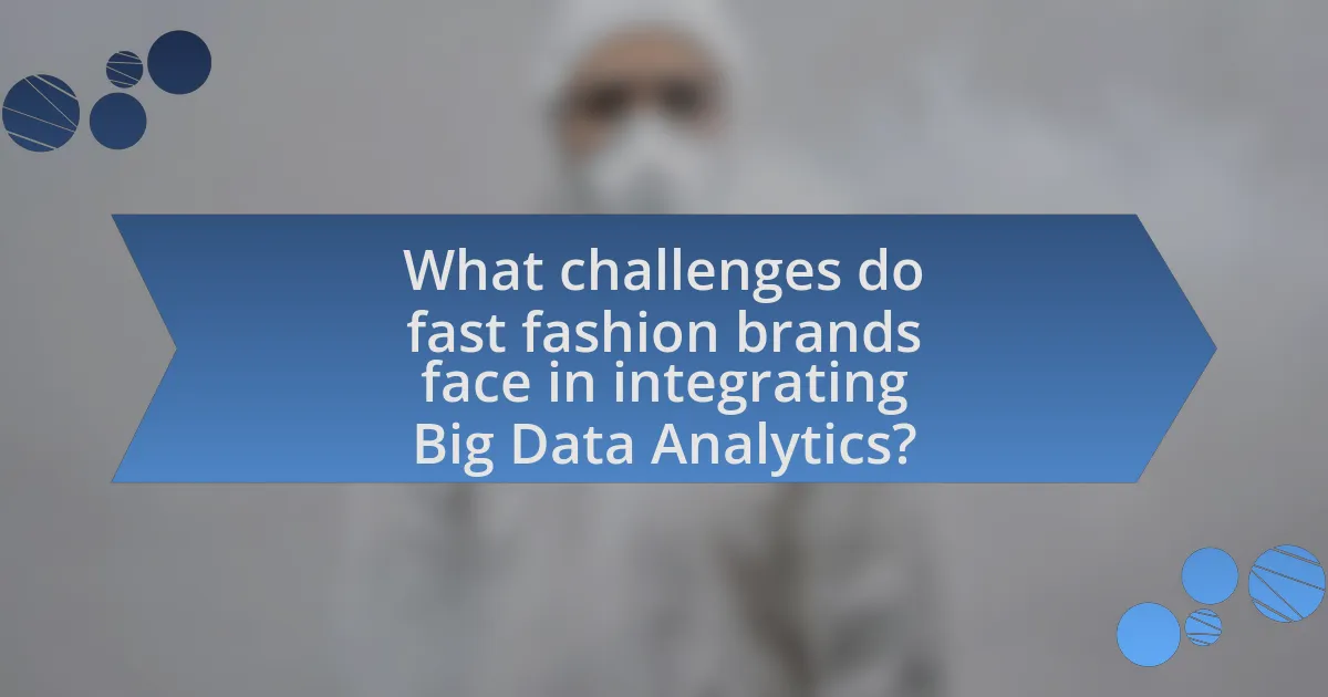 What challenges do fast fashion brands face in integrating Big Data Analytics?