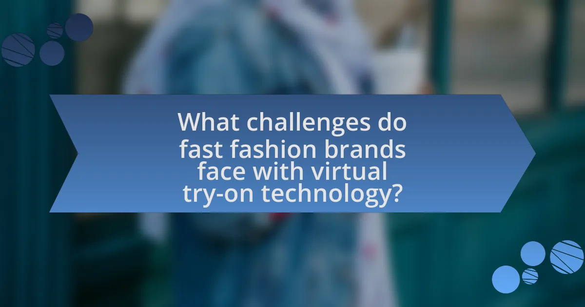What challenges do fast fashion brands face with virtual try-on technology?