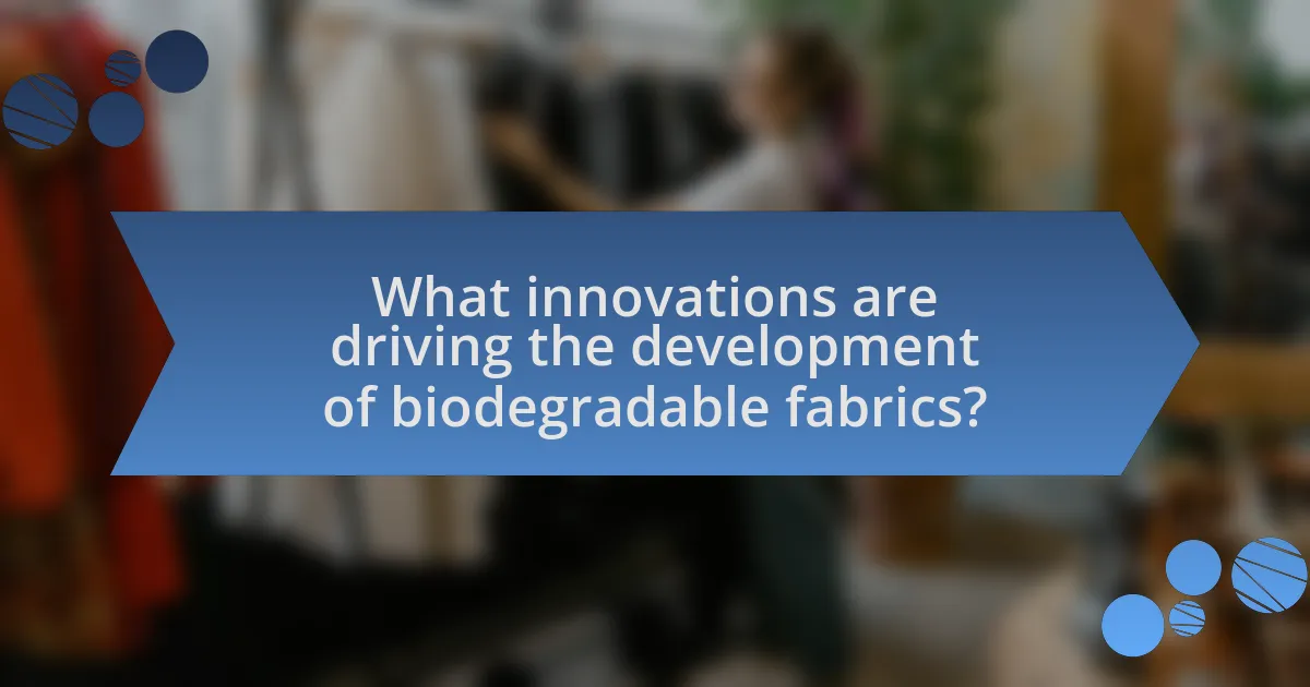 What innovations are driving the development of biodegradable fabrics?