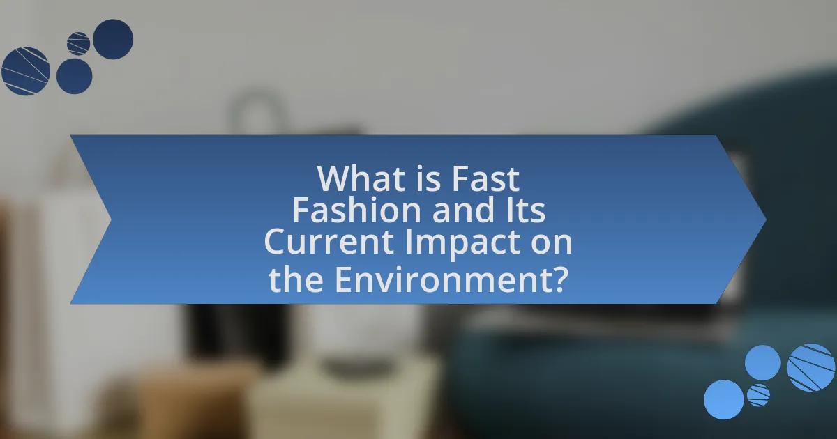 What is Fast Fashion and Its Current Impact on the Environment?