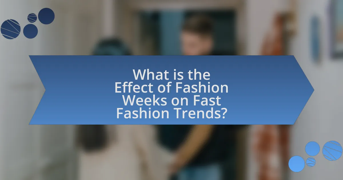 What is the Effect of Fashion Weeks on Fast Fashion Trends?