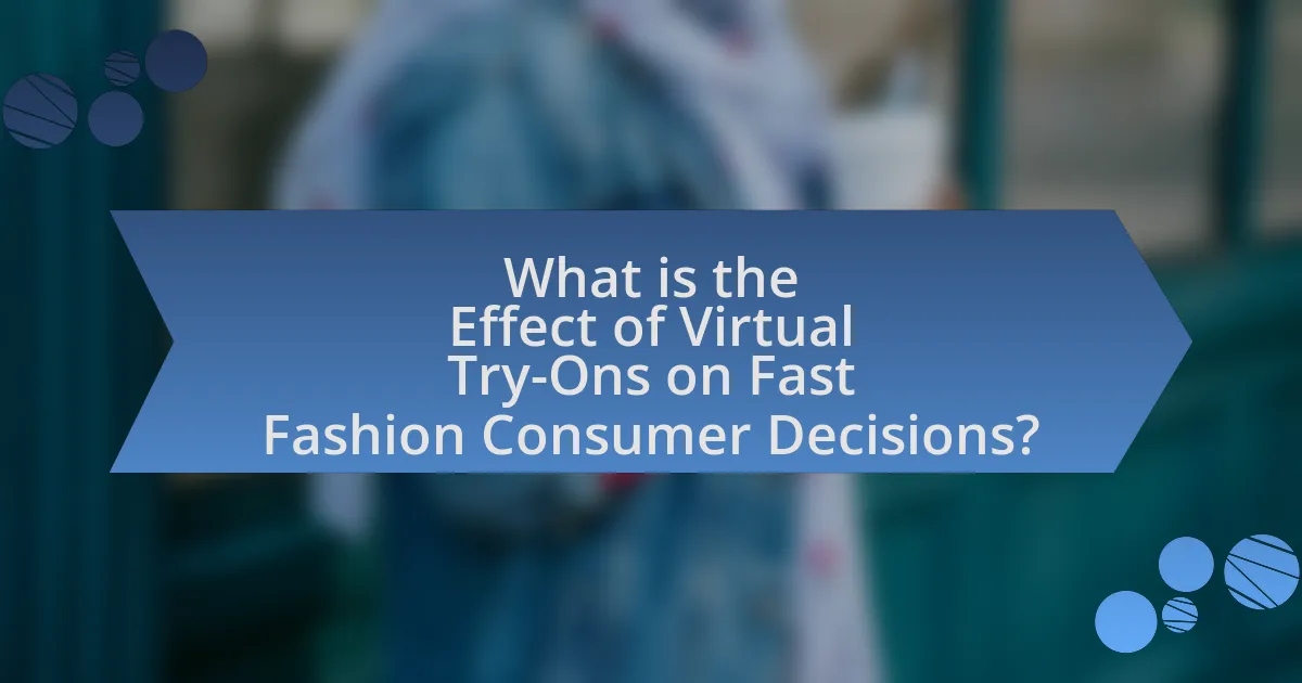 What is the Effect of Virtual Try-Ons on Fast Fashion Consumer Decisions?