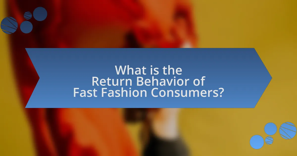 What is the Return Behavior of Fast Fashion Consumers?