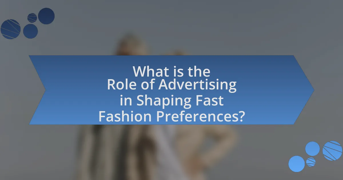 What is the Role of Advertising in Shaping Fast Fashion Preferences?