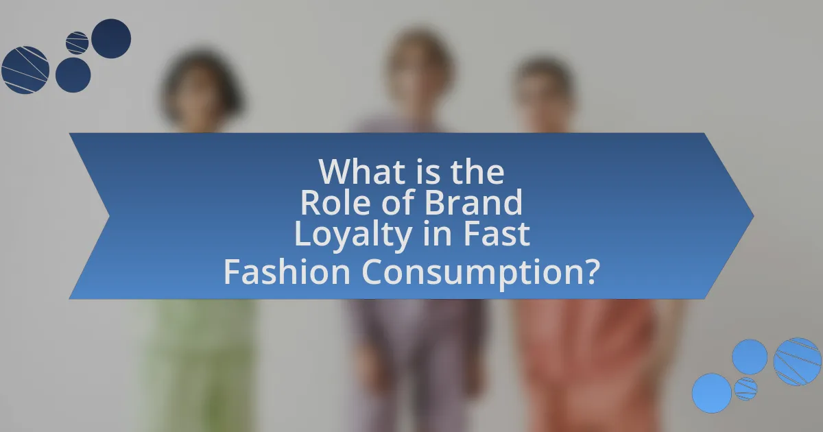 What is the Role of Brand Loyalty in Fast Fashion Consumption?
