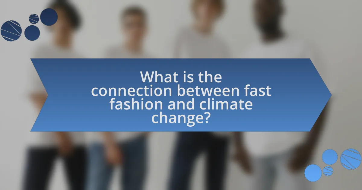 What is the connection between fast fashion and climate change?