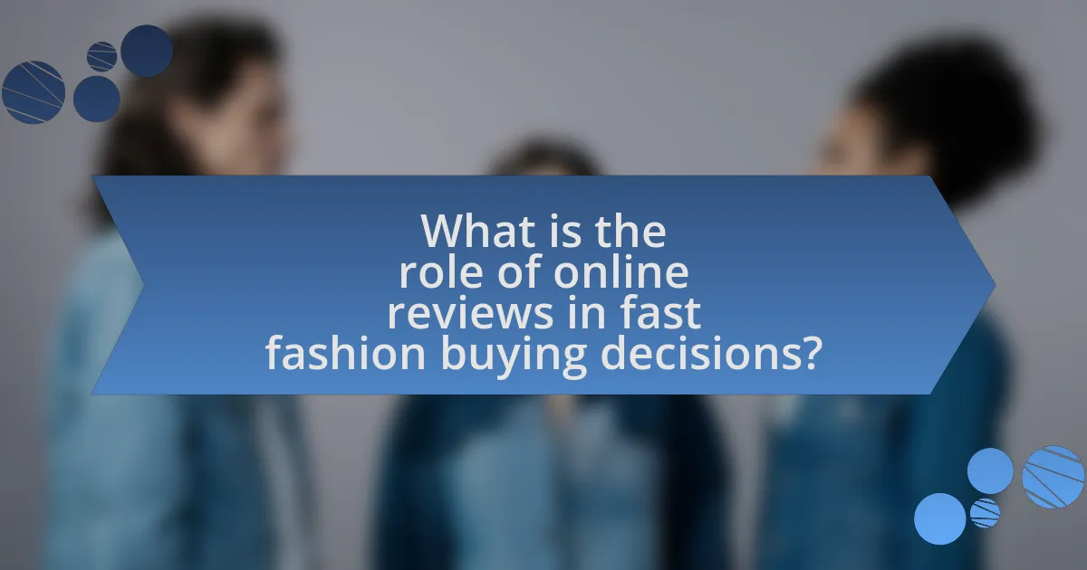 What is the role of online reviews in fast fashion buying decisions?