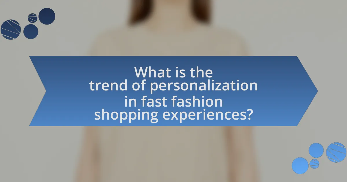 What is the trend of personalization in fast fashion shopping experiences?